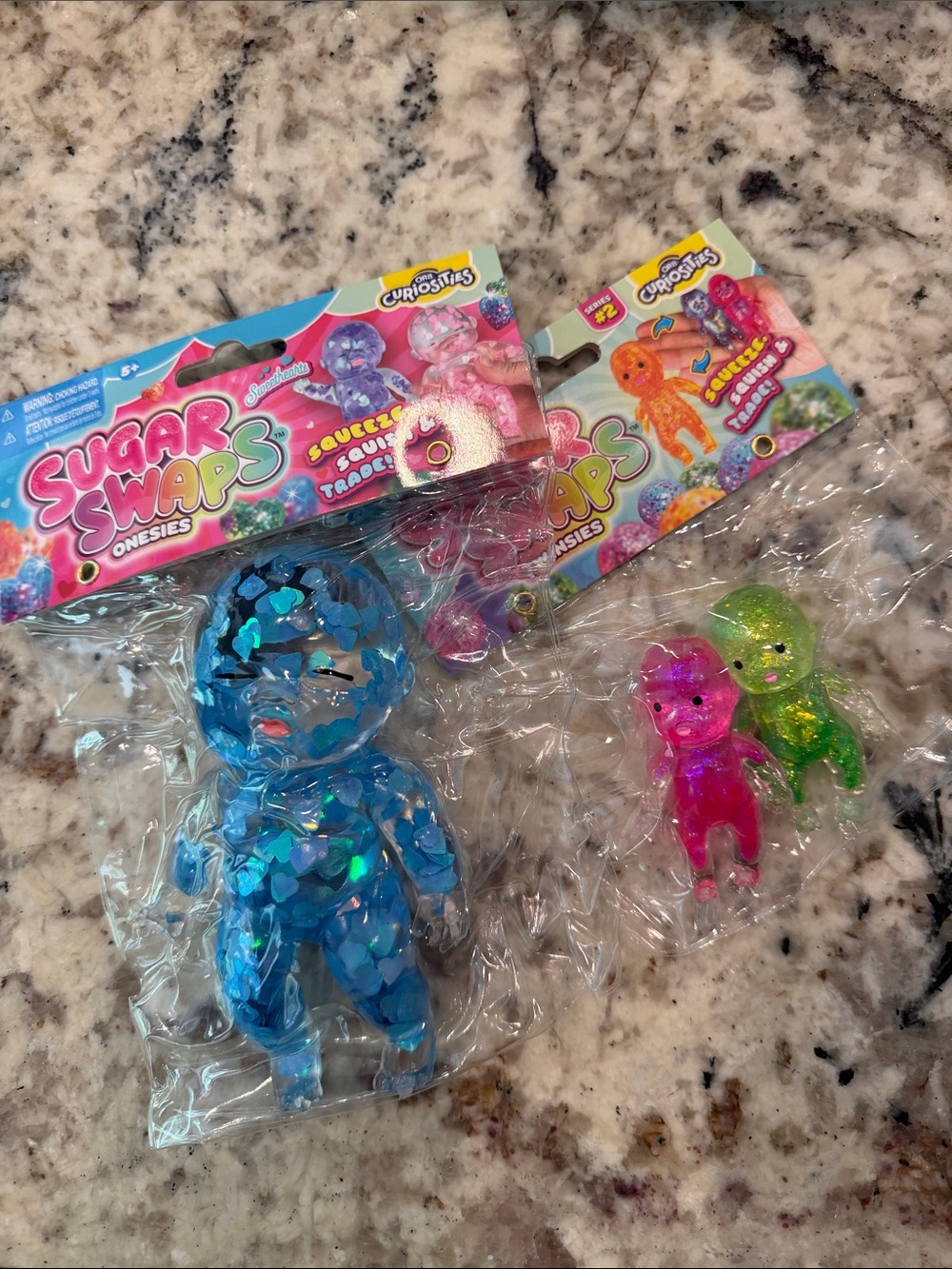 Sugar Swaps Glitter Onesie Figures - Blue, Pink & Green
